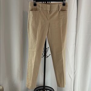 LOFT Beige/Tan Slim Ankle Pants